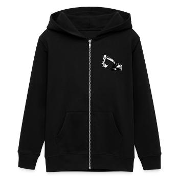 Bagger - Teenager Organic Kapuzenjacke Mini Cultivator von Stanley/Stella - Schwarz - Vorne - AI Model Teenager Male light (155cm)
