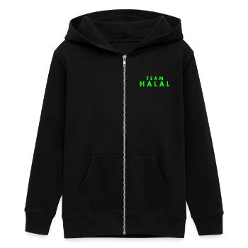 Team halal - Teenager Organic Kapuzenjacke Mini Cultivator von Stanley/Stella - Schwarz - Vorne - AI Model Teenager Male light (155cm)