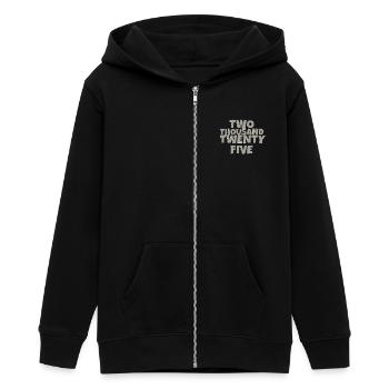 deux mille vingt-cinq 2 - Veste à capuche ado bio Stanley/Stella - noir - Devant - AI Model Teenager Male light (155cm)