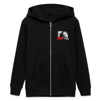 Wait For The Drop Roller Coaster - Teenager Organic Kapuzenjacke Mini Cultivator von Stanley/Stella - Schwarz - Vorne - AI Model Teenager Male light (155cm)
