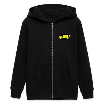 explosion - Veste à capuche ado bio Stanley/Stella - noir - Devant - AI Model Teenager Male light (155cm)