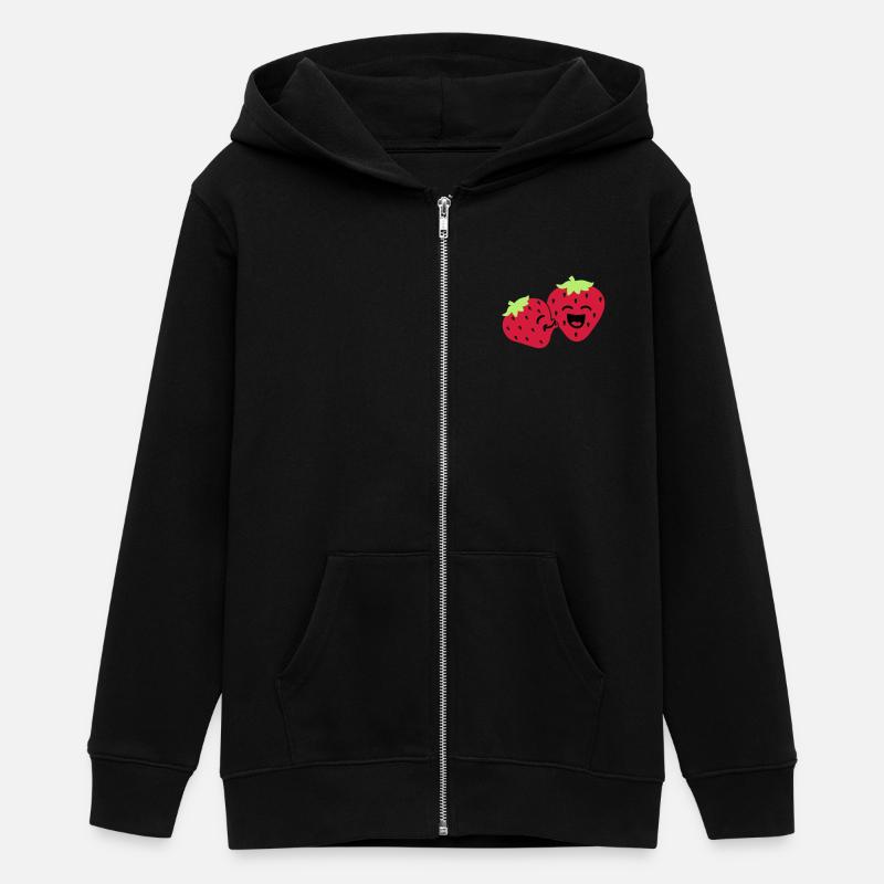 strawberry kiss - Stanley/Stella junior zip-hættetrøje økologisk - sort