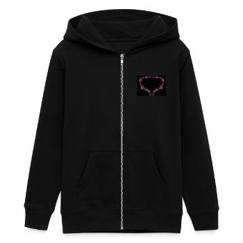 Double volute - Veste à capuche ado bio Stanley/Stella - noir - Devant - AI Model Teenager Male light (155cm)