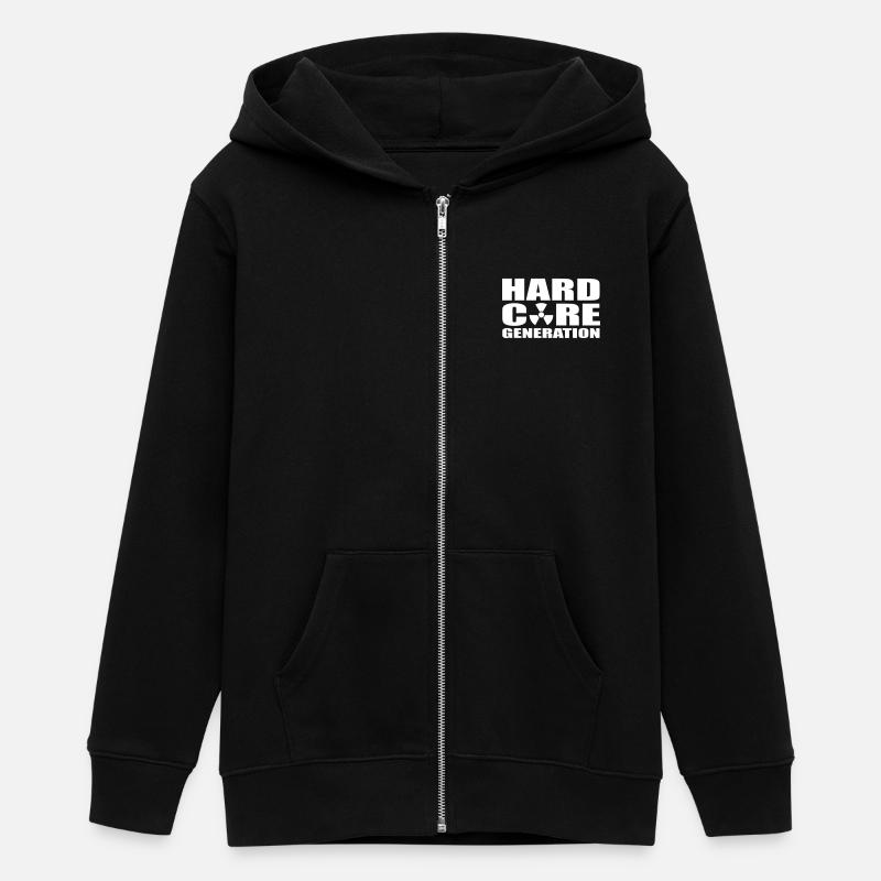 Hardcore Generation Radioactive FR - Veste à capuche ado bio Stanley/Stella - noir