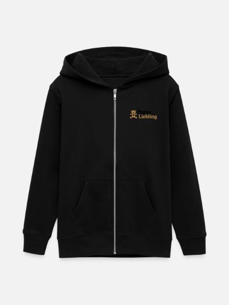 Papas Liebling - Teenager Organic Kapuzenjacke Mini Cultivator von Stanley/Stella - Schwarz