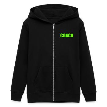 Coach - Veste à capuche ado bio Stanley/Stella - noir - Devant - AI Model Teenager Male light (155cm)