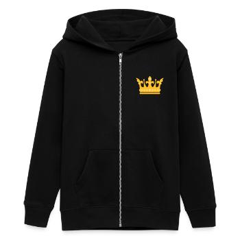 Krone / Crown 2c - Teenager Organic Kapuzenjacke Mini Cultivator von Stanley/Stella - Schwarz - Vorne - AI Model Teenager Male light (155cm)