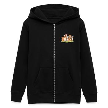 Ein Rudel Hunde - Teenager Organic Kapuzenjacke Mini Cultivator von Stanley/Stella - Schwarz - Vorne - AI Model Teenager Male light (155cm)