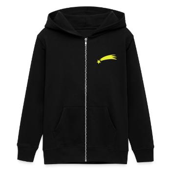 Sternschnuppe - Teenager Organic Kapuzenjacke Mini Cultivator von Stanley/Stella - Schwarz - Vorne - AI Model Teenager Male light (155cm)