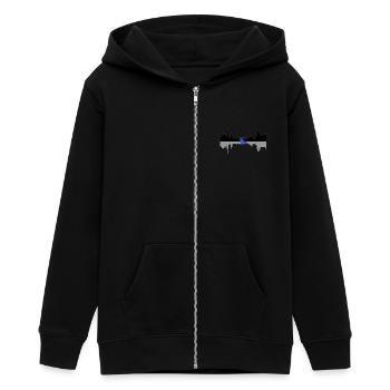 zürich - Teenager Organic Kapuzenjacke Mini Cultivator von Stanley/Stella - Schwarz - Vorne - AI Model Teenager Male light (155cm)