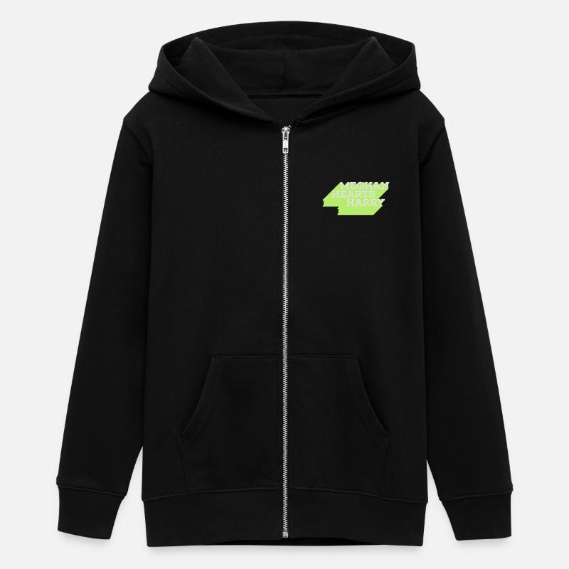 HT Royal Wedding Meghan Hearts Harry - Veste à capuche ado bio Stanley/Stella - noir