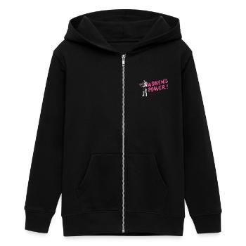 FRAUENPOWER! - Internationaler Frauentag - Teenager Organic Kapuzenjacke Mini Cultivator von Stanley/Stella - Schwarz - Vorne - AI Model Teenager Male light (155cm)