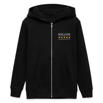 Empfehlungsrate 100 Prozent - kollege - Teenager Organic Kapuzenjacke Mini Cultivator von Stanley/Stella - Schwarz - Vorne - AI Model Teenager Male light (155cm)