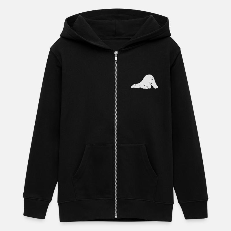Ours polaire - Veste à capuche ado bio Stanley/Stella - noir