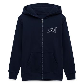 Infinit - Veste à capuche ado bio Stanley/Stella - marine - Devant - AI Model Teenager Male light (155cm)