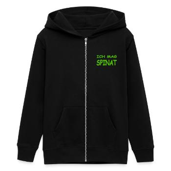 Spinat - Teenager Organic Kapuzenjacke Mini Cultivator von Stanley/Stella - Schwarz - Vorne - AI Model Teenager Male light (155cm)