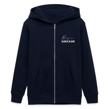 Mascara & Sarkasmus – Hot Girl Energy Lustiges Zitat -W - Teenager Organic Kapuzenjacke Mini Cultivator von Stanley/Stella - Navy - Vorne - AI Model Teenager Male light (155cm)