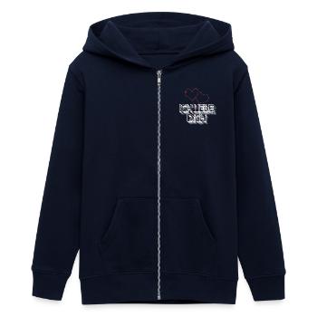 Ich liebe Dich - Teenager Organic Kapuzenjacke Mini Cultivator von Stanley/Stella - Navy - Vorne - AI Model Teenager Male light (155cm)