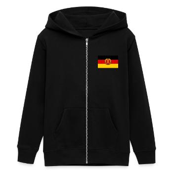 Drapeau de la RDA - Veste à capuche ado bio Stanley/Stella - noir - Devant - AI Model Teenager Male light (155cm)