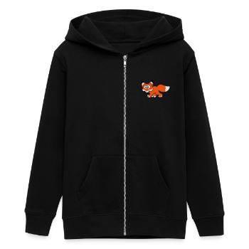 Fuchs süßes Kinder Motiv - Teenager Organic Kapuzenjacke Mini Cultivator von Stanley/Stella - Schwarz - Vorne - AI Model Teenager Male light (155cm)