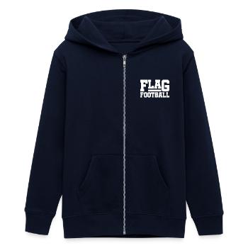 Flag Football Spieler Spielerinnen - Teenager Organic Kapuzenjacke Mini Cultivator von Stanley/Stella - Navy - Vorne - AI Model Teenager Male light (155cm)
