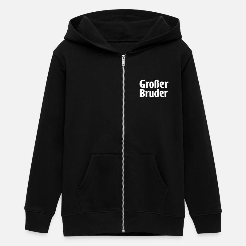 Grand frère - Veste à capuche ado bio Stanley/Stella - noir