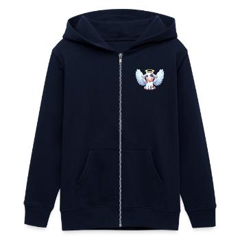 kuh engel flügel bauernhof heiligenschein - Teenager Organic Kapuzenjacke Mini Cultivator von Stanley/Stella - Navy - Vorne - AI Model Teenager Male light (155cm)