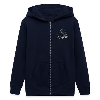 Puff - Teenager Organic Kapuzenjacke Mini Cultivator von Stanley/Stella - Navy - Vorne - AI Model Teenager Male light (155cm)