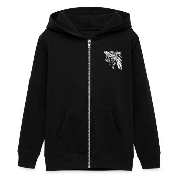 Klettern - Teenager Organic Kapuzenjacke Mini Cultivator von Stanley/Stella - Schwarz - Vorne - AI Model Teenager Male light (155cm)