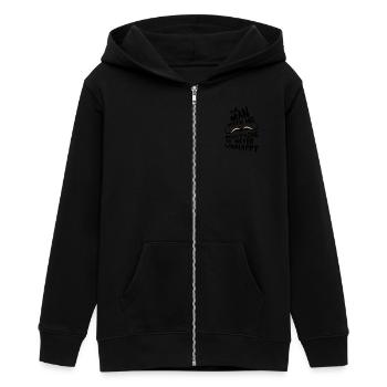 Schnurrbart Mann Schnurrbart unglückliches Zitat - Teenager Organic Kapuzenjacke Mini Cultivator von Stanley/Stella - Schwarz - Vorne - AI Model Teenager Male light (155cm)