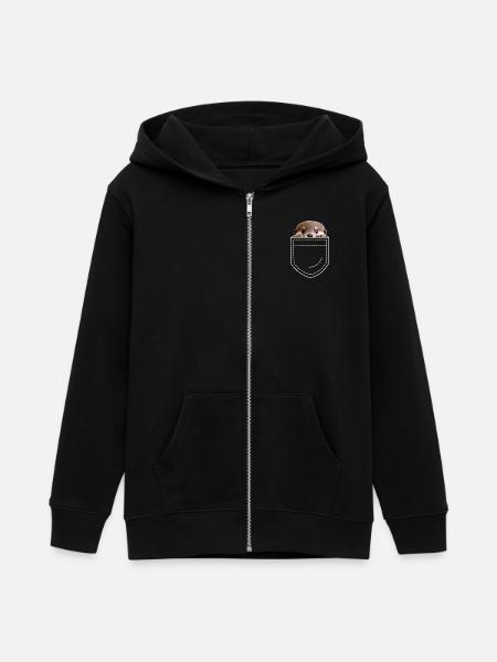 Loutre - Veste à capuche ado bio Stanley/Stella - noir