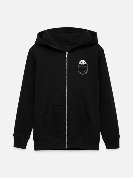 Robbe - Stanley/Stella junior zip-hættetrøje økologisk - sort