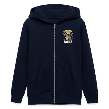 Official Cookie Taster - Teenager Organic Kapuzenjacke Mini Cultivator von Stanley/Stella - Navy - Vorne - AI Model Teenager Male light (155cm)