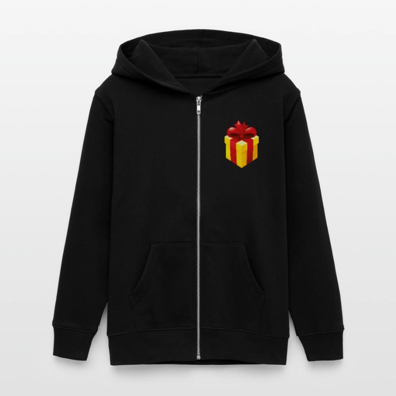 Smiley Present Teens Organic Zip-up Hoodie by Stanley/Stella