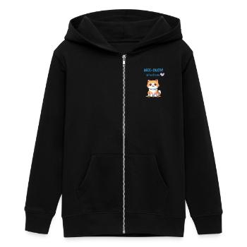 Aua! Wir wünschen Ihnen eine schnelle Genesung - Teenager Organic Kapuzenjacke Mini Cultivator von Stanley/Stella - Schwarz - Vorne - AI Model Teenager Male light (155cm)