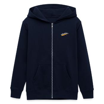 Sportlehrer Schriftzug - Teenager Organic Kapuzenjacke Mini Cultivator von Stanley/Stella - Navy - Vorne - AI Model Teenager Male light (155cm)