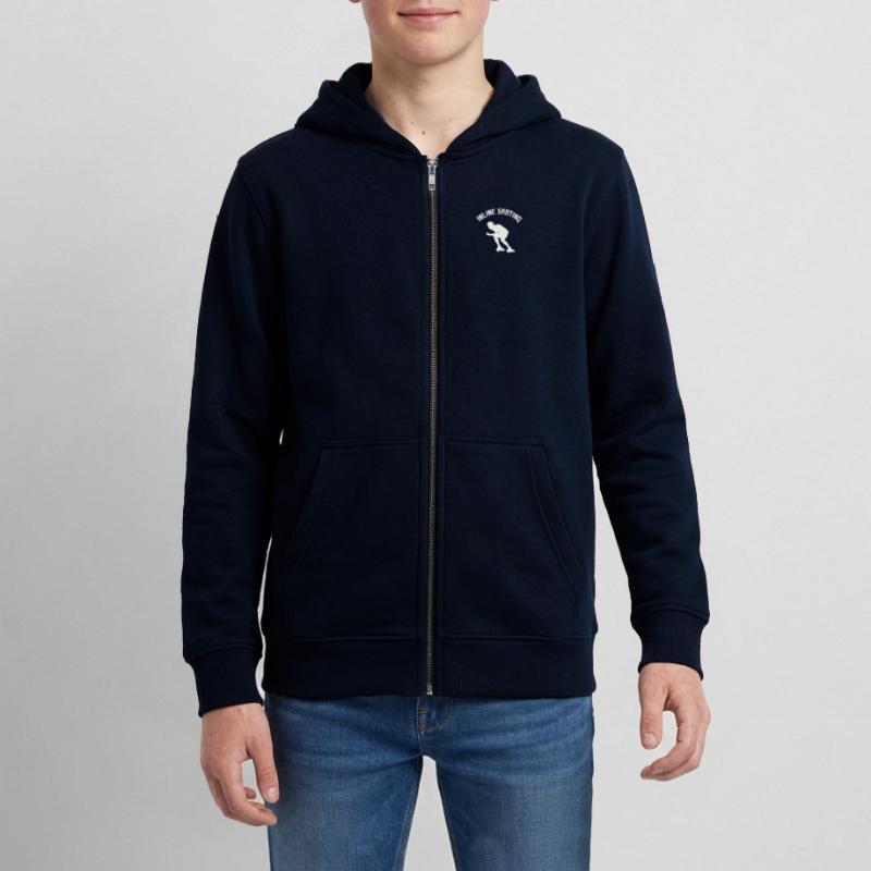 Inline Skating Teens Organic Zip-up Hoodie by Stanley/Stella