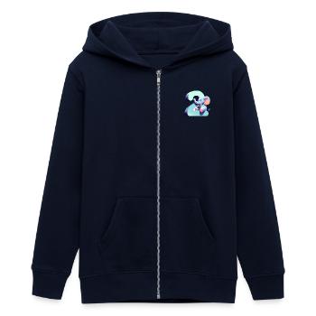 Kreative Kinderzahlen Kollektion - Teenager Organic Kapuzenjacke Mini Cultivator von Stanley/Stella - Navy - Vorne - AI Model Teenager Male light (155cm)