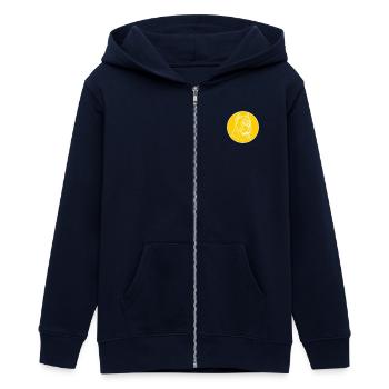 Mastif - Teenager Organic Kapuzenjacke Mini Cultivator von Stanley/Stella - Navy - Vorne - AI Model Teenager Male light (155cm)