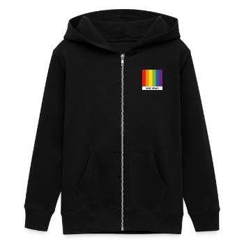 Safe Space Pride Verbündete - Teenager Organic Kapuzenjacke Mini Cultivator von Stanley/Stella - Schwarz - Vorne - AI Model Teenager Male light (155cm)