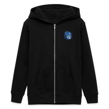 Crâne indien - Veste à capuche ado bio Stanley/Stella - noir - Devant - AI Model Teenager Male light (155cm)