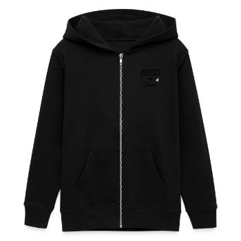 Je suis prof de chimie ballon - Teens Organic Zip-up Hoodie by Stanley/Stella - black - Front - AI Model Teenager Male light (155cm)