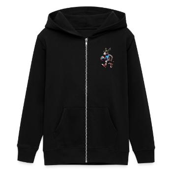 Cooler Volleyball-Esel Mit Stil - Teenager Organic Kapuzenjacke Mini Cultivator von Stanley/Stella - Schwarz - Vorne - AI Model Teenager Male light (155cm)