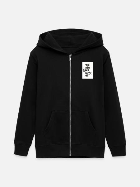COURAGE, AMOUR, VÉRACITÉ - Veste à capuche ado bio Stanley/Stella - noir