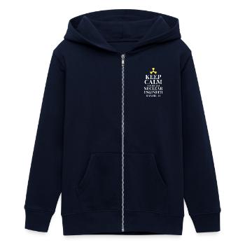 Keep calm and let the nuclear engineer handle it - Teenager Organic Kapuzenjacke Mini Cultivator von Stanley/Stella - Navy - Vorne - AI Model Teenager Male light (155cm)