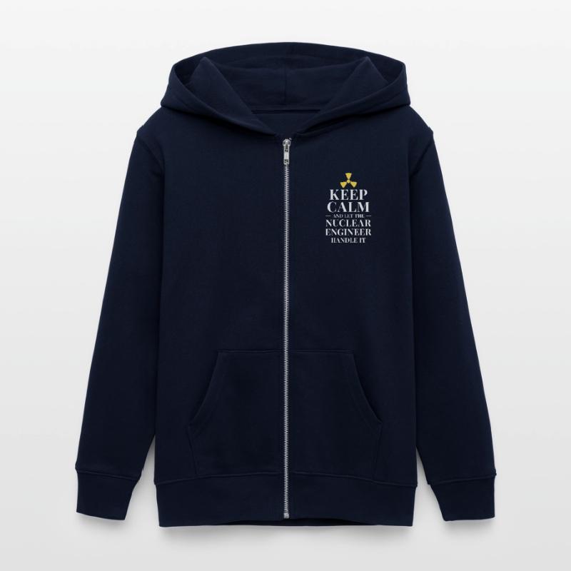Keep calm and let the nuclear engineer handle it Teens Organic Zip-up Hoodie by Stanley/Stella