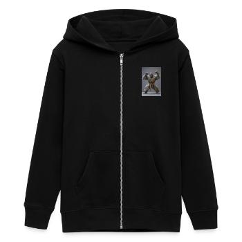 Guerrier gorille de sumo - Veste à capuche ado bio Stanley/Stella - noir - Devant - AI Model Teenager Male light (155cm)