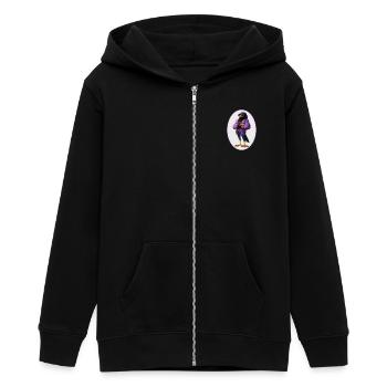 Rabe - Teenager Organic Kapuzenjacke Mini Cultivator von Stanley/Stella - Schwarz - Vorne - AI Model Teenager Male light (155cm)