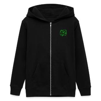 Saint-Étienne 42 bigdirt - Teens Organic Zip-up Hoodie by Stanley/Stella - black - Front - AI Model Teenager Male light (155cm)