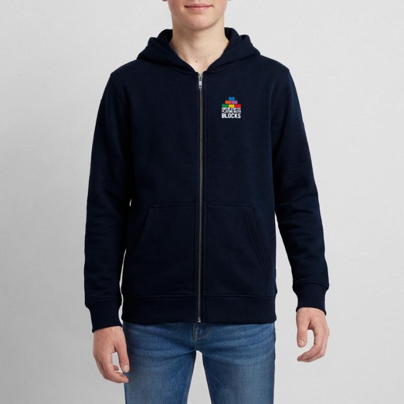 Brick Builder Brick Building Master Builder Teens Organic Zip-up Hoodie by Stanley/Stella